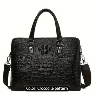 💎NEW - Professional Black Crocodile Pattern Unisex Bag
